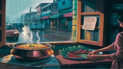 বৃষ্টির দিনে সহজ রেসিপি সহ গরম চা আর ভাজাপোড়া খাবার