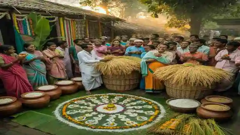 নবান্ন উৎসবের সাংস্কৃতিক গুরুত্ব তুলে ধরা নাচ, গান এবং গ্রামীণ অনুষ্ঠান