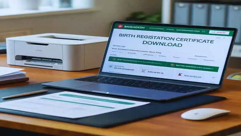 অনলাইনে জন্ম নিবন্ধন কপি ডাউনলোড করার সম্পূর্ণ ধাপসমূহের ছবি