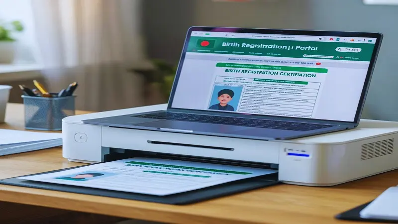 ইউনিয়ন পরিষদ থেকে জন্ম নিবন্ধন করার প্রক্রিয়ার ছবি