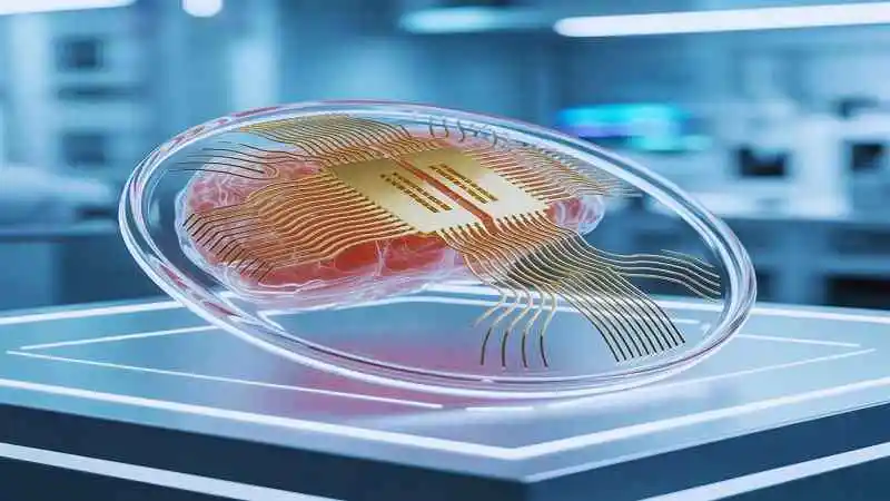 নিউরালিংক কি মানুষের জন্য ঝুঁকিপূর্ণ তা দেখানো ব্রেইন-চিপ প্রযুক্তির চিত্র