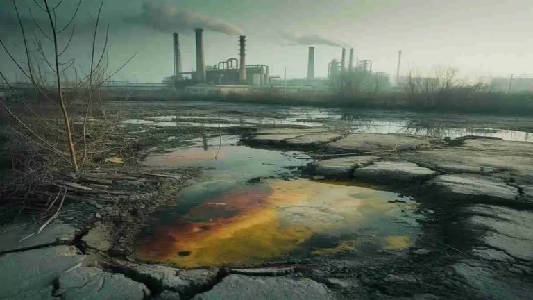 মাটি দূষণ এবং তার প্রভাব দেখাচ্ছে