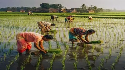 সরকারি আউশ ধান প্রণোদনার আওতায় কৃষকদের বীজ ও সার বিতরণ