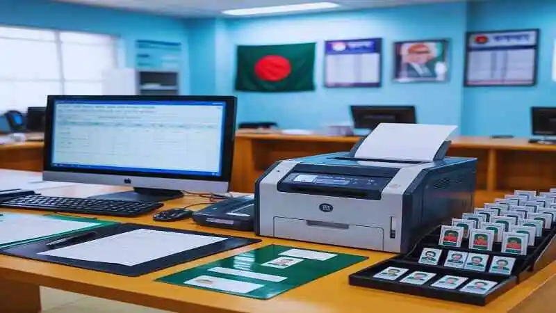 স্মার্ট আইডি কার্ড করার নিয়মের ধাপে ধাপে প্রক্রিয়া দেখানো ছবি