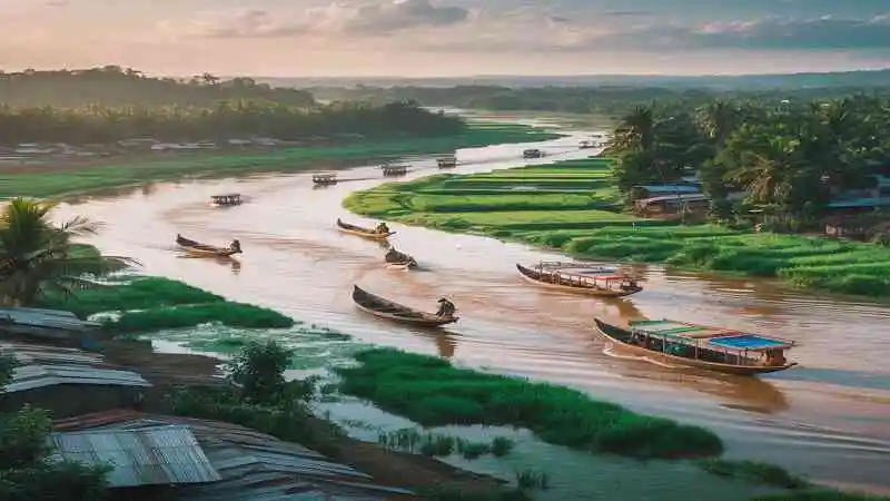 কর্ণফুলী নদীর উৎপত্তি কোথায় তা দেখানো মানচিত্র ও পাহাড়ি উৎসস্থল