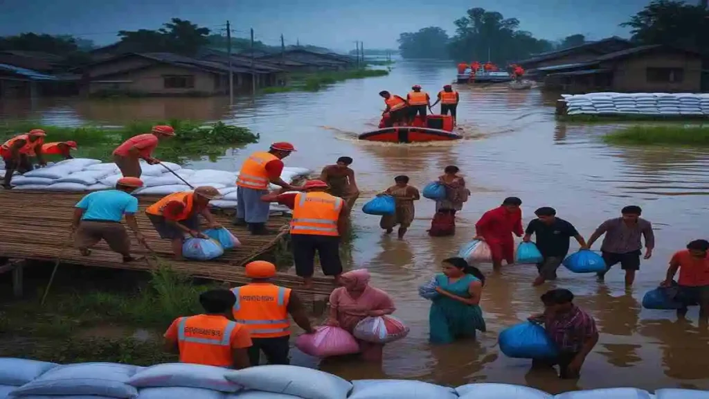 বন্যা মোকাবেলার প্রস্তুতি হিসেবে নিরাপদ আশ্রয় ও জরুরি সামগ্রী প্রস্তুত রাখা