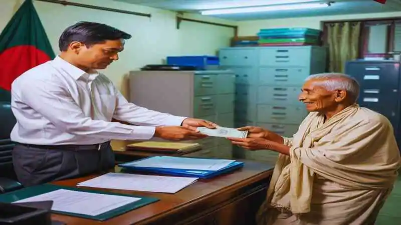 বাংলাদেশ বয়স্ক ভাতা কর্মসূচির মাধ্যমে প্রবীণ নাগরিকদের সরকারি আর্থিক সহায়তা প্রদান