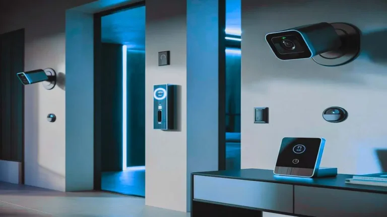 বাসার নিরাপত্তার জন্য স্মার্ট গ্যাজেট যেমন সিসিটিভি ক্যামেরা, স্মার্ট ডোর লক ও সেন্সর