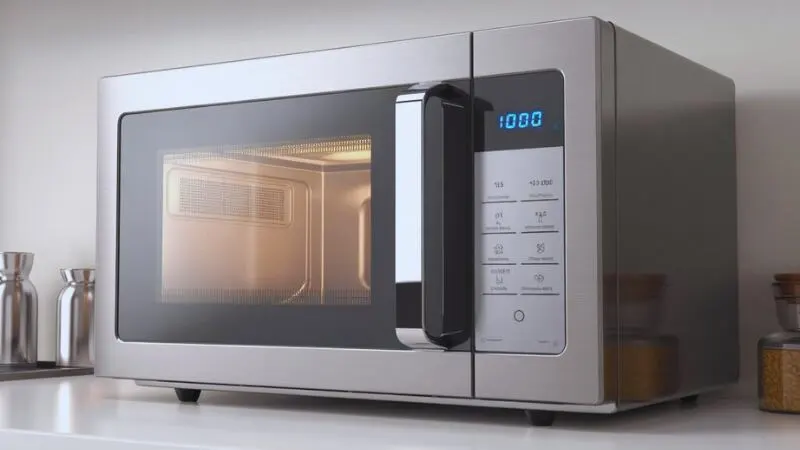 মাইক্রোওভেনের কাজ কি তা বোঝাতে মাইক্রোওভেন দিয়ে খাবার গরম করার প্রক্রিয়া